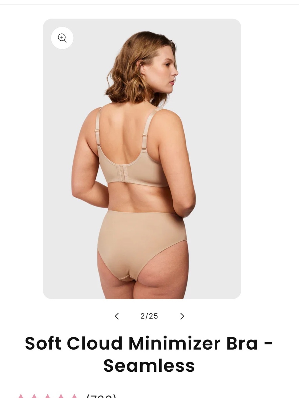 TWO Soft Cloud Minimizer Bras - Seamless in Black & Nude - Picture 3 of 4